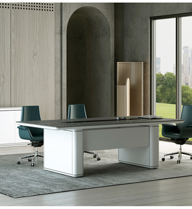 Luxury Executive Office Desk Wooden Workstation Multi Function Cable Box and Drawer for Office Building Modern Office Furniture - Product Image 5