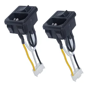 250V 10A IEC C14 power socket with LED rocker switch connector wire processing and cable terminals