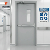 Porte en acier ignifugée certifiée WH Warnock Hersey avec revêtement en poudre, résistance au feu de 90 minutes, porte d'entrée en métal pour immeuble de bureaux moderne