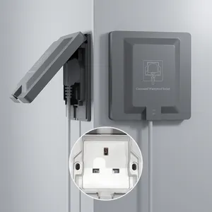 Concealed embedded concealed domestic 86 type 13A British standard square angle three hole British switch socket surface