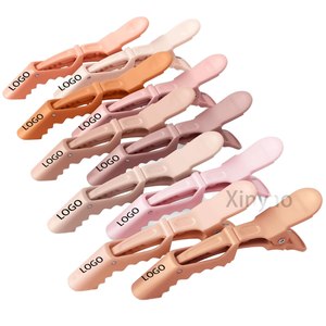Vente d'usine – Pinces à cheveux multicolores en plastique, anti-chaleur, durables, type alligator, pour salon de coiffure, avec logo personnalisé - Product Image 1