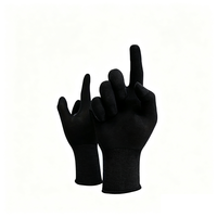 Une paire de gants de jeu à cinq doigts, argentés, compatibles avec les écrans tactiles, anti-transpiration et antidérapants