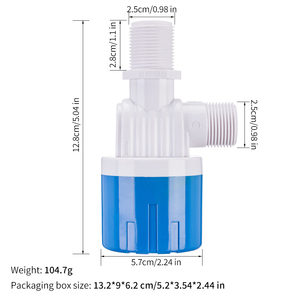 Vannes à flotteur <span class=keywords><strong>d</strong></span>'entrée <span class=keywords><strong>d</strong></span>'eau verticale prix de gros OEM ABS plastique filetage mâle automatique réservoir remplissage <span class=keywords><strong>arrêt</strong></span> <span class=keywords><strong>vanne</strong></span> de contrôle du niveau <span class=keywords><strong>d</strong></span>'eau - Product Image 2