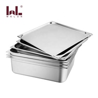 Bac GN en acier inoxydable pour traiteur, bac de table vapeur, plateau alimentaire Gastro-Norme avec fonction anti-blocage pour hôtels et restaurants