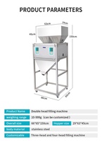 Machine de remplissage et de conditionnement haute vitesse 2 têtes pour 1 kg de snacks, grains de café, riz, biscuits, sachets, pochettes et assaisonnements