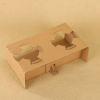 Plateau de transport en carton ondulé de 55 mm de hauteur pour gobelets à café et thé, emballage alimentaire à emporter, supports de gobelets – Vente en gros