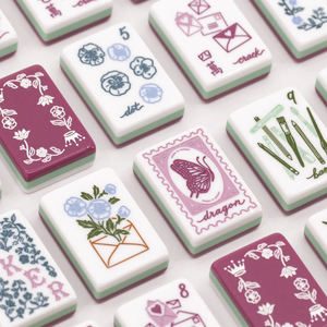 Nouvel ensemble de Mahjong américain 3 couches en acrylique, motif 2026, personnalisable avec gravure, tuiles de Mahjong traditionnelles Miss Mahjong - Product Image 1
