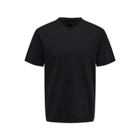 T-shirt essentiel pour homme, en mélange de coton de poids moyen, toucher doux et tombé équilibré, pour une utilisation toute l'année.