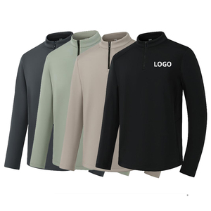 Vêtements de sport hommes quart Zip pull chaud séchage rapide nouvelle technologie à manches longues t-shirts hommes léger randonnée polaire chemise de sport hommes - Product Image 4