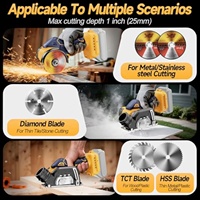 Outil de coupe sans fil MARS compatible avec batterie 20V Max, mini-outil de coupe 3 pouces, 20000 tr/min, 5 lames de 3 pouces, métal/bois/carrelage/plastique
