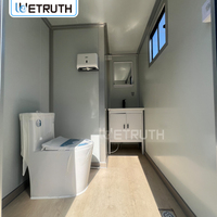 Wetruth Toilettes mobiles de luxe d'extérieur sur remorque, pour camping et salle de douche