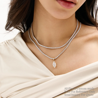 Pendentif solitaire en or 18 carats certifié IGI avec diamant de laboratoire taille marquise, breloque coulissante personnalisée pour femme, bijoux fins