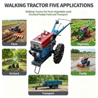 Motoculteur avec rotoculteur, tracteur portatif 8-32 CV, entretien facile pour la culture des rizières et l'agriculture