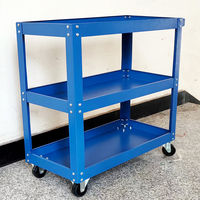 Nouvelle chariot d'atelier métallique à 3 niveaux avec roues, étagère de travail, accessoire pratique pour véhicule