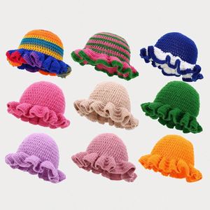 Autumn Winter Knitted Acrylic Unisex Bucket <b>Hat</b> Handmade Travel Fashion Colorful High Quality Low Price - Product Image 1