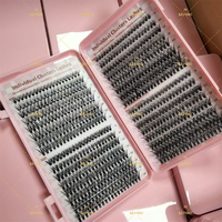 Kit de cils individuels 30D-50D thermocollés, doux, en PBT coréen, effet naturel, fournisseur de faux cils en grappe