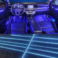 Kit d'éclairage d'ambiance pour voiture Symphony 18-en-1 avec contrôle par application musicale, éclairage RGB multicolore et garniture intérieure en acrylique