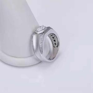 925 Sterling Silver Moissanite <b>Diamond</b> <b>Ring</b> Lab Grown <b>Diamond</b> Engagement Wedding Jewelry - Product Image 1