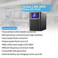 Alimentation sans interruption (ASI) monophasée LiFePO4 2KVA 2000VA 2000W 2KW 110V/220V pour ordinateur