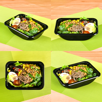 Barquettes CPET jetables en gros pour plats à emporter, résistantes au four, pour l'emballage alimentaire des compagnies aériennes, barquettes en plastique CPET pour boulangerie, salades et repas