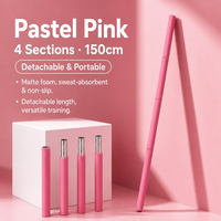 Bâton de yoga polyvalent à longueur réglable avec mousse haute densité pour l'ouverture des épaules et l'étirement du dos