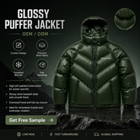Veste d'hiver en duvet imperméable à logo personnalisé, couleur changeante, coton lourd, veste matelassée zippée, veste en duvet pour homme