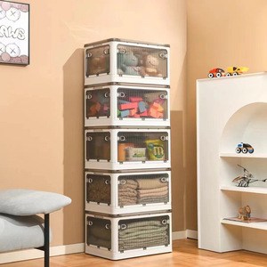 Transparent Folding <b>Storage</b> <b>Box</b> Rectangle 300g Standing Type Clothing Organizer Solid Color 2202 Taizhou Zhejiang - Product Image 2