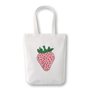 Handmade Iron-On Canvas Patch with <b>Sequin</b> Decoration and Strawberry Look Plastic PVC <b>Material</b> for Branding - Product Image 1