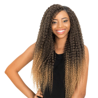 Extensions de cheveux synthétiques en fibre haute température pour tresses brésiliennes Marley de 28 pouces, épaisses, afro crépues, pour tressage au crochet, vente en gros