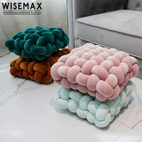 WISEMAX MÖBEL Nordische Wohn möbel Würfel Stoff Sofa kissen Webdesign billige schwarze Samt Stoff Kissen für Schlafzimmer