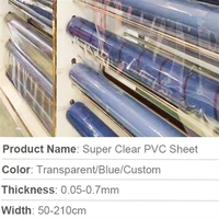 Rouleau de film PVC 0,05 mm 30 pouces monocouche 27 Phr transparent cristallin, feuille de vinyle souple certifiée EN71 pour la soudure de couvertures de cahiers