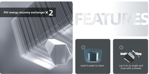 Ventilation HRV à <span class=keywords><strong>double</strong></span> <span class=keywords><strong>flux</strong></span> avec fonction de dérivation rectangulaire en acier inoxydable 4500m3/H, récupération de chaleur, air frais, extraction, économie d'énergie - Product Image 5