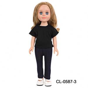 T-shirt uni pour poupée de <span class=keywords><strong>18</strong></span> pouces, vêtements pour poupée américaine de 43 cm, vente chaude - Product Image 5