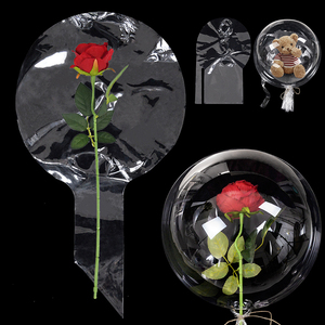 Palloncini a bolle Bobo trasparenti a collo largo fiori di san valentino <span class=keywords><strong>orso</strong></span> palloncini trasparenti per decorazioni di imballaggio regalo di compleanno di nozze - Product Image 1