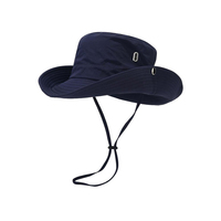 Chapeau de pêcheur personnalisé avec logo, séchage rapide, large bord, protection solaire, avec cordon, pour homme, idéal pour l'extérieur en été