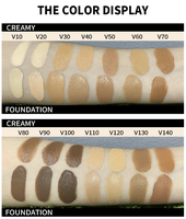 14 couleurs maquillage 2 en 1 crème correcteur fond de teint liquide label privé couverture complète fond de teint longue durée avec miroir