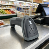 Lecteur de codes-barres laser 1D de haute qualité avec port USB pour supermarchés et magasins de détail