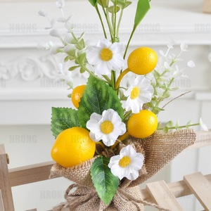 Árbol de Limón Artificial, Arreglo de Flores de Seda, 27cm, 39cm, 45cm, Decoración para el Hogar, Accesorios para Bodas - Product Image 4