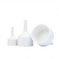 Entonnoir filtrant Buchner en céramique 40-200 mm, largeur de sortie 10 mm, blanc, pour filtration sous vide en laboratoire, vente en gros OEM