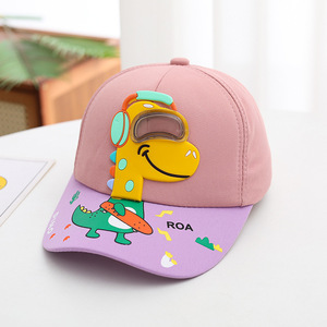 Gorra <span class=keywords><strong>de</strong></span> Béisbol Infantil con Diseño <span class=keywords><strong>de</strong></span> Dinosaurio y Gafas <span class=keywords><strong>de</strong></span> Dibujos Animados, Sombrero para el Sol para Niños - Product Image 2