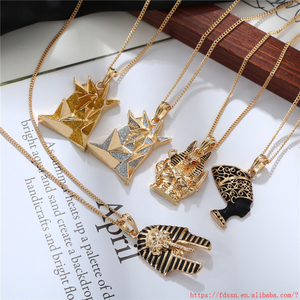 Collier égyptien Tutankhamon Nefertiti pour maman, bijoux pour femmes, Sphinx, reine égyptienne, pharaon, Isis, Horus, pendentifs - Product Image 4