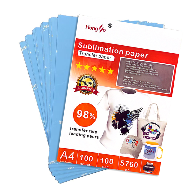 Factory Wholesale A4 Sublimation Transfer Paper Compatible with Epson Inkjet Printers Heat Press