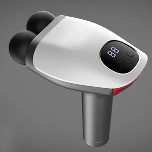 Thiết kế mới LCD đôi Bộ gõ massage Gun xách tay sâu mô cơ bắp Dual Head Massage Gun cho Pain Relief