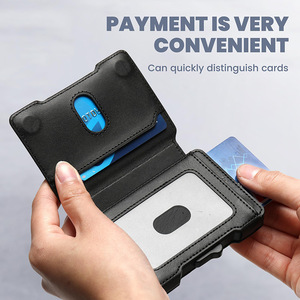 Custom Men <b>RFID</b> <b>Wallet</b> Magnetic <b>Wallet</b> Carbon Fiber Ultra-thin Pop-up <b>Wallet</b> Credit Card Holder - Product Image 3