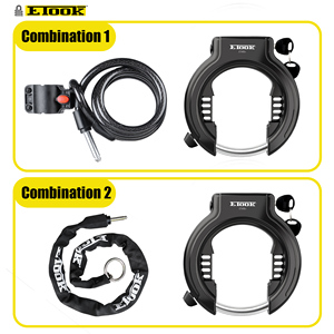 Antivol de cadre de vélo ETOOK en acier allié 12 mm, anneau rond, 2 clés, antivol <span class=keywords><strong>fer</strong></span> <span class=keywords><strong>à</strong></span> <span class=keywords><strong>cheval</strong></span> pour pneus de 2,0 <span class=keywords><strong>à</strong></span> 2,8 pouces - Product Image 6