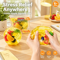 Bestseller transfrontalier : Jouets anti-stress Vaseline Apple Squishy, jouet anti-stress en forme de fruit de Noël, non-rétractable, doux, collant, fait main