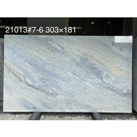 Panneau mural en marbre rétroéclairé, carrelage de sol, dalle de marbre transparente bleu clair, cristal de pierre, dalle de marbre bleu diamant, calcite