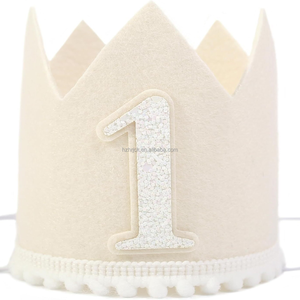 Chapeau en <span class=keywords><strong>feutre</strong></span> 1er Premier Anniversaire pour Bébé Garçons Filles <span class=keywords><strong>1</strong></span> <span class=keywords><strong>an</strong></span> Couronne Chapeau - Product Image 5