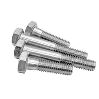 Vis à tête hexagonale en acier inoxydable SS304 316 M3-M20 3mm-200mm, zinguée/oxidiée noire, DIN933/931, pour machines et meubles