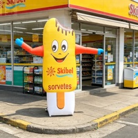 Mascotte géante gonflable personnalisée en forme de bâtonnet de glace ondulante pour promotion/vente en magasin d'alimentation estival